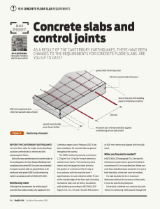 Concrete slabs and control joints