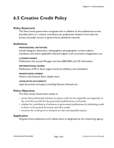 6.5 Creative Credit Policy - Government of Nova Scotia