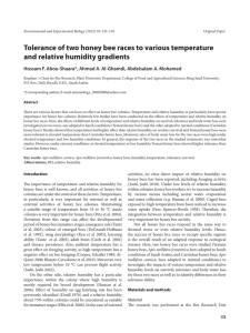 Tolerance of two honey bee races to various temperature and