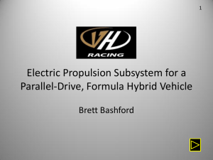 Electric Propulsion Subsystem for a Parallel