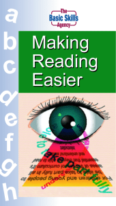 Making Reading Easier Making Reading Easier