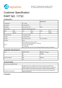 Customer Specification PART NO. 1173C
