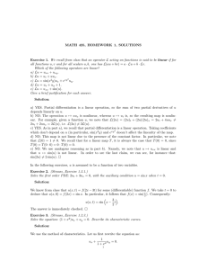 MATH 425, HOMEWORK 1, SOLUTIONS Exercise 1. We recall from
