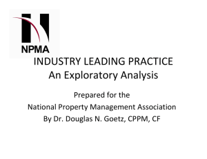 INDUSTRY LEADING PRACTICE An Exploratory Analysis