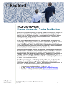 Radford Review - Expected Life Analysis