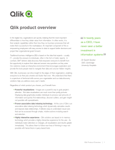 Qlik product overview
