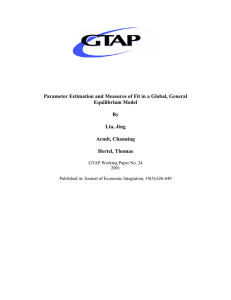 Parameter Estimation and Measures of Fit in a Global, General