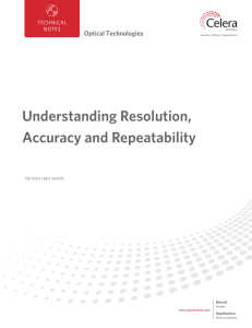 Resolution, Accuracy and Repeatability