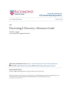 Discovering E-Discovery: a Resources Guide
