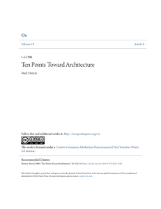 Ten Points Toward Architecture