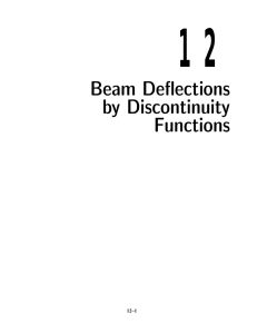 12 Beam Deflections by Discontinuity Functions