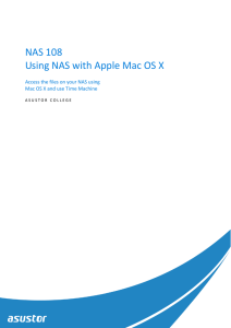 NAS 108 Using NAS with Apple Mac OS X