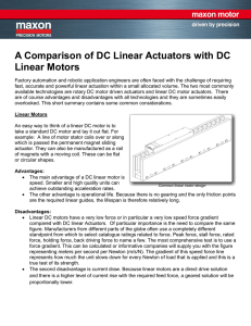 A Comparison of DC Linear Actuators with DC Linear