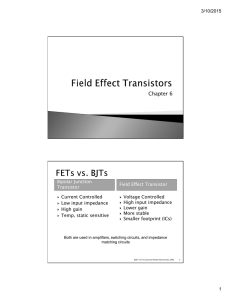 Ch. 6 Field Effect Transistors