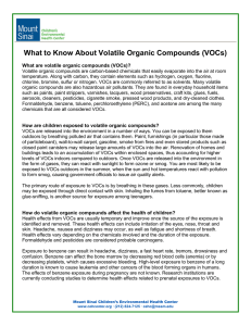 Volatile Organic Compounds Fact Sheet