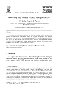 Measuring long-horizon security price performance