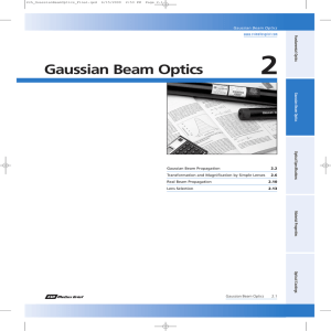 Gaussian Beam Optics - Experimentation Lab