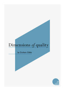 Dimensions of quality - Higher Education Academy