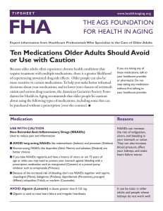 Ten Medications Older Adults Should Avoid or Use with Caution