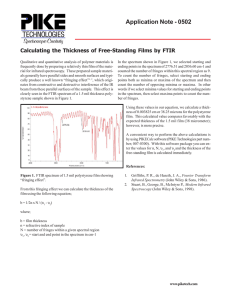 Calculating Thickness of Free-Standing Film by FTIR