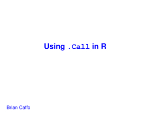 Using .Call in R