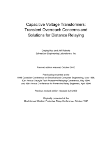 Capacitive Voltage Transformers: Transient Overreach Concerns