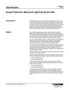 Surge Protection: Measured Lightning Stroke Data
