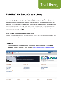 PubMed: MeSH-only searching