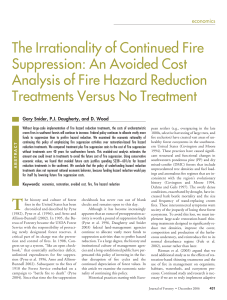The Irrationality of Continued Fire Suppression: An