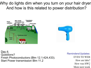 Why do lights dim when you turn on your hair dryer? And how is this