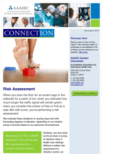 Risk Assessment - Accreditation Association for Ambulatory Health