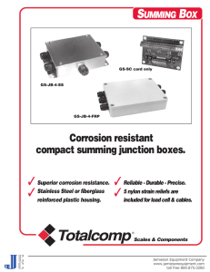 General Sensor Compact Summing Junction Box Model