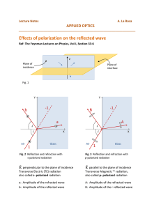Effects of polarization on the reflected wave