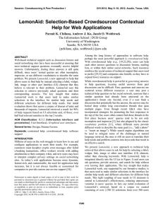 selection-based crowdsourced contextual help for web applications