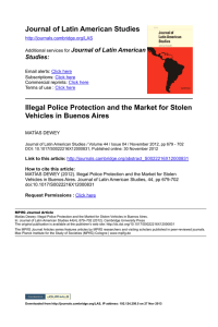 Journal of Latin American Studies Illegal Police Protection