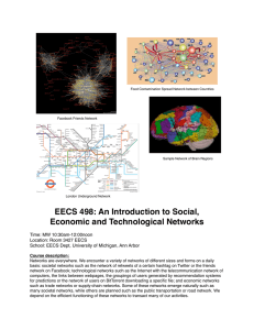 EECS 498: An Introduction to Social, Economic and Technological