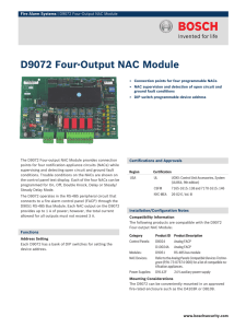 D9072 Four‑Output NAC Module