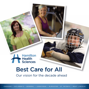 Best Care for All - Hamilton Health Sciences