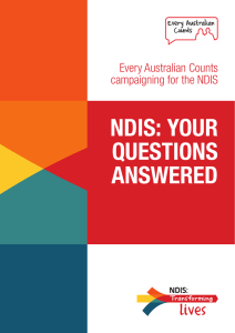 NDIS: YOUR QUESTIONS ANSWERED