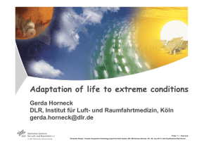 Adaptation of life to extreme conditions