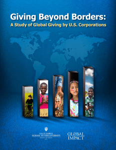Giving Beyond Borders: A Study of Global Giving by U.S. Corporations