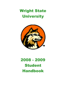 Wright State University 2008 - 2009 Student Handbook