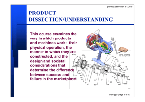 PRODUCT DISSECTION/UNDERSTANDING - e