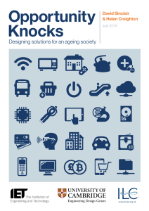 Opportunity knocks : designing solutions for an ageing society