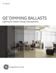 GE® Dimming Ballasts | Lighting for Better Energy Management