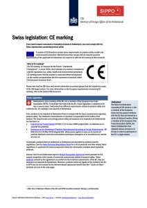 Swiss legislation: CE marking