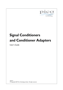 Signal Conditioners User`s Guide
