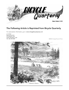 Tire Drop - Bicycle Quarterly