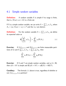 4.1 Simple random variables