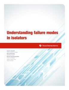 Understanding failure modes in isolators